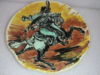 Piatto Ceramica Isea Ussaro a Cavallo