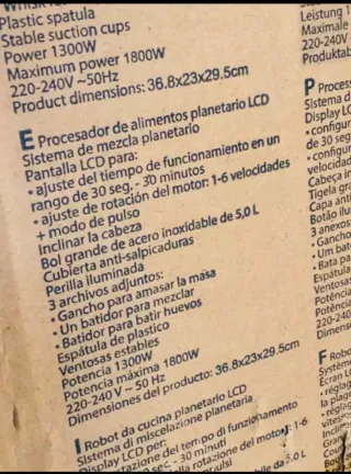 Batidora Amasadora Táctil Manual Briebe Inox KM116