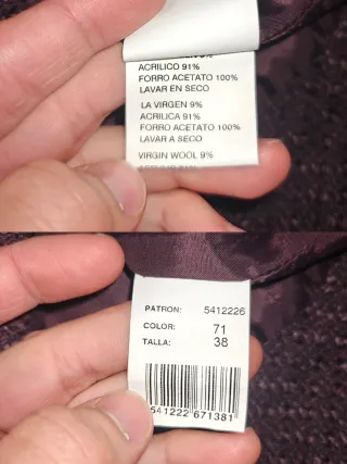 Blazer Cortefiel Morado Mujer