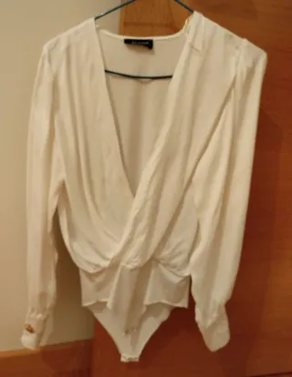 Body Zara blanco cruzado