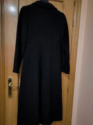 Abrigo lana negro Zara mujer