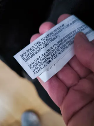 Abrigo lana negro Zara mujer