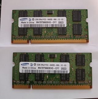 2x Samsung DDR2 2GB SO-DIMM PC2-6400