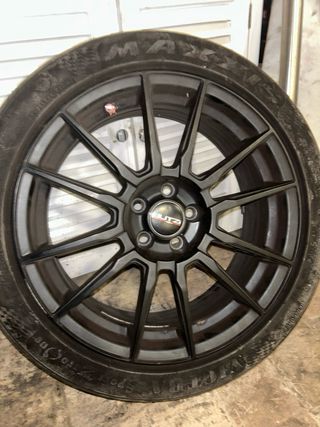 Llantas 5x100 en 17 negras mates neumáticos muerto
