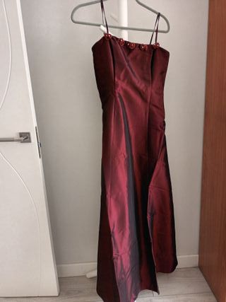 Vestido de fiesta tirantes rojo