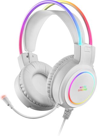 MARS GAMING Auricular MHRGB PC/PS4/PS5/XBOX White