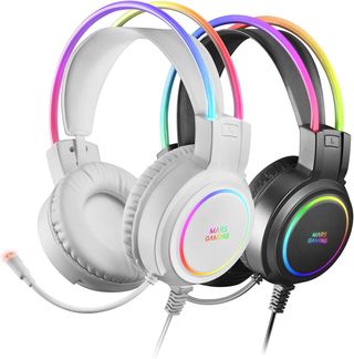 MARS GAMING Auricular MHRGB PC/PS4/PS5/XBOX White