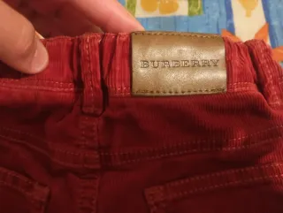 Pantaloni bimbo Burberry rossi