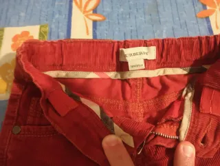 Pantaloni bimbo Burberry rossi