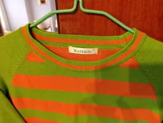 Jersey MAERDFU rayas verde y naranja
