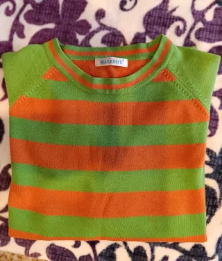 Jersey MAERDFU rayas verde y naranja