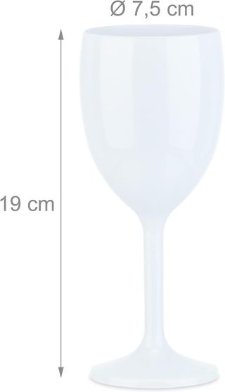 Set di bicchieri in plastica irrompibile Relaxdays, 12 unità