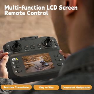 TD12LCD Dron con Cámara, Drone RC Plegable con Pan