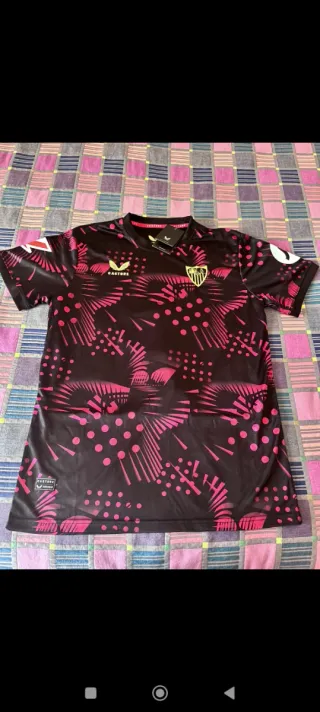 Camiseta Sevilla FC Aficionado Negra y Roja