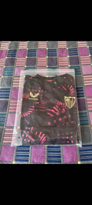 Camiseta Sevilla FC Aficionado Negra y Roja