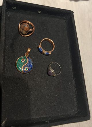 Lote Joyería Cobre y Piedras Naturales