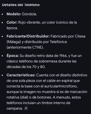 Teléfono Góndola Rojo