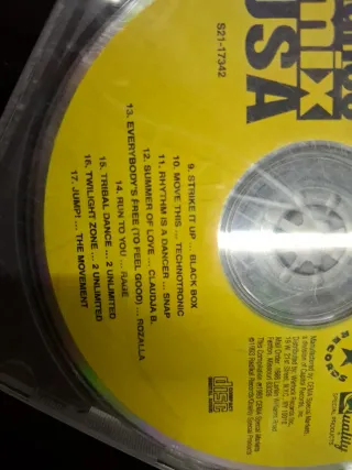 CD Dance Mix USA 1993 Compilation. Senza locandine