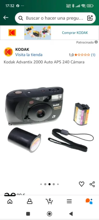 Cámara analógica KODAK Advantix 2000 AutoAPS+FUNDA