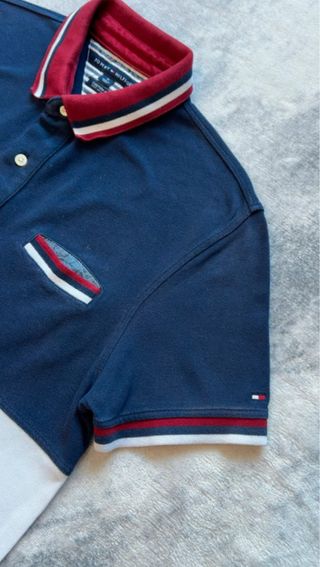 Polo Tommy Hilfiger bicolor hombre