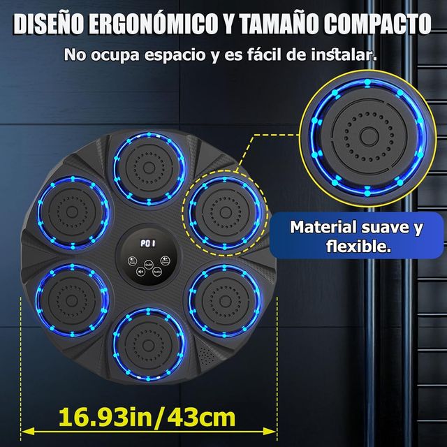 Máquina de Boxeo Musical con Luces LED