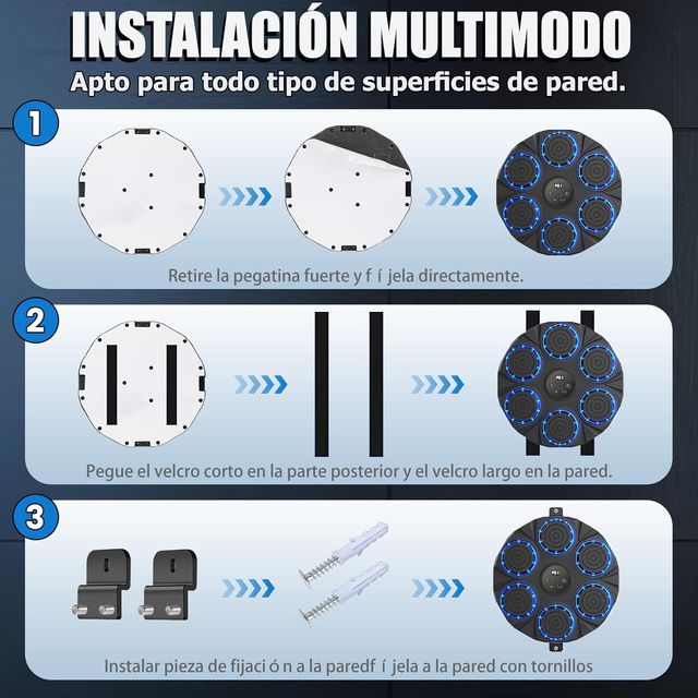 Máquina de Boxeo Musical con Luces LED