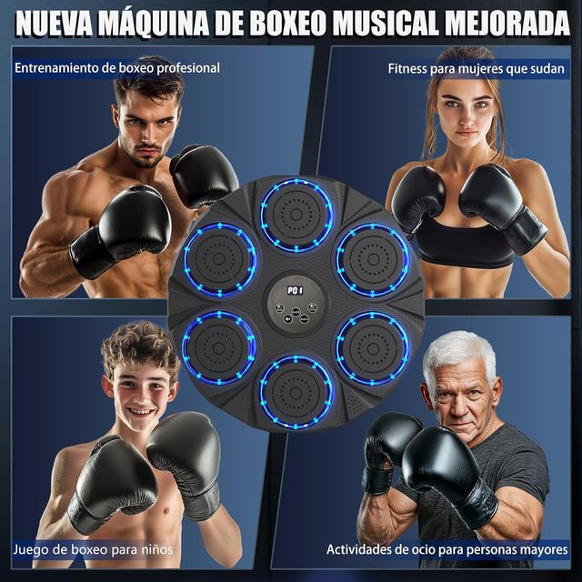 Máquina de Boxeo Musical con Luces LED