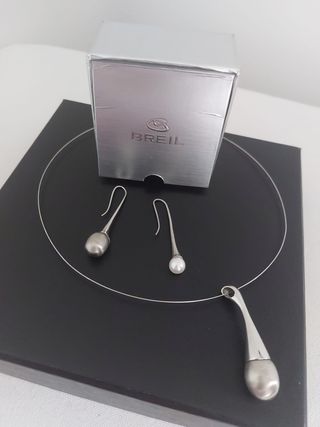 Colgante y Pendientes Breil Plata