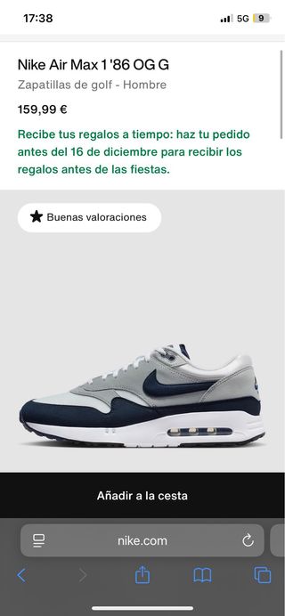 Nike Airmax 1 Blancas y Negras Nuevas