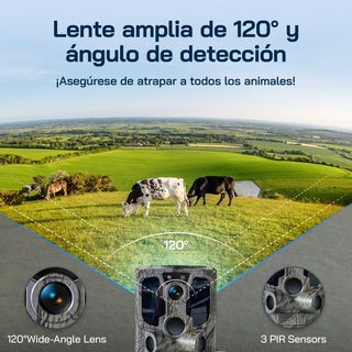 WOLFANG Cámara de Caza Solar, 4G LTE Camara Fototr