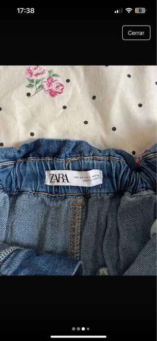 Pantalón vaquero Zara fruncido