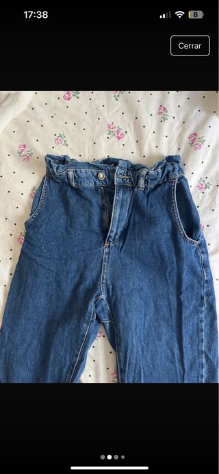 Pantalón vaquero Zara fruncido