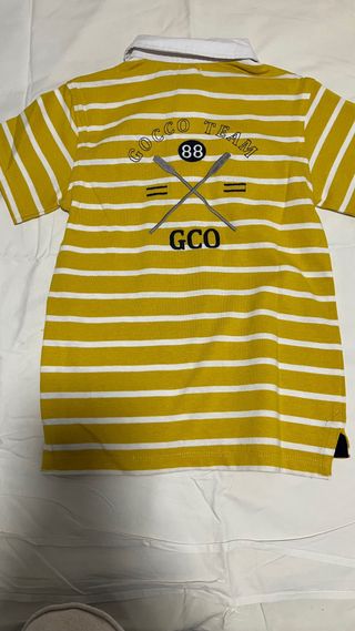 Polo niño COCCO rayas amarillas talla 7-8