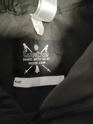 Pantalón de nieve infantil negro, talla 10