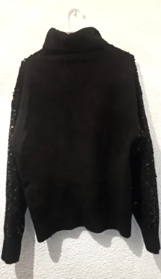 Jersey IN APRIL 1986, lentejuelas mujer negro