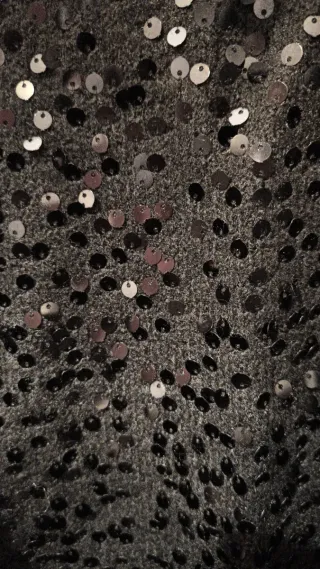 Jersey IN APRIL 1986, lentejuelas mujer negro