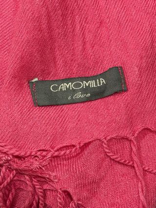 Sciarpa donna Camomilla rosa I love cotone scritta