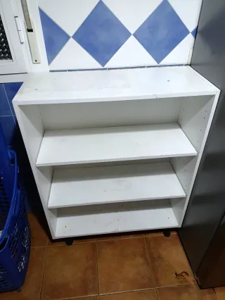 Mueble blanco 3 baldas con ruedas