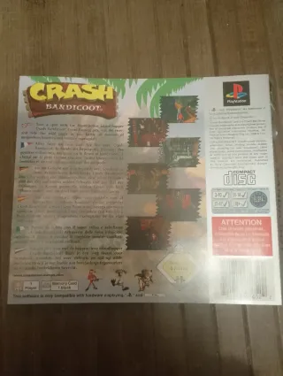Carátula Trasera Crash Bandicoot PlayStation