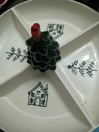 Bandeja Aperitivos Gres Árbol Navidad