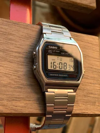 Reloj Casio A158W Digital Plata Nuevo