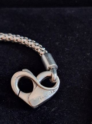 Pulsera Pandora Cierre Corazón Plata