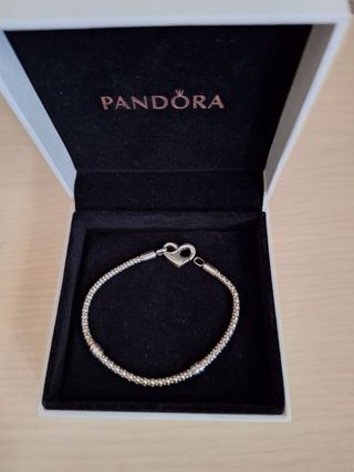 Pulsera Pandora Cierre Corazón Plata