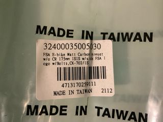 Bielas carbono FSA E-Bike 175mm mod: CK 702/IS