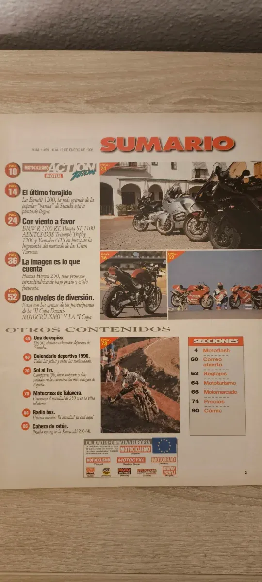 Revista Motociclismo 1996 Cagiva Lawson