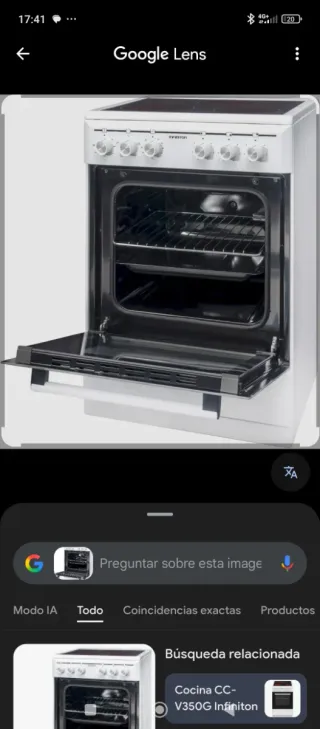 Cocina con horno Infiniton
