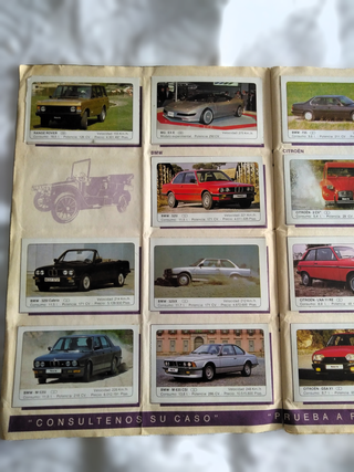 Álbum Coches Motor 16 1986 Completo