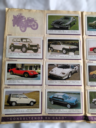 Álbum Coches Motor 16 1986 Completo