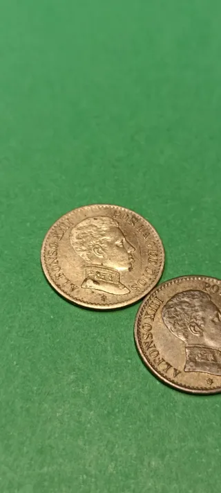 2 Monedas 1 Céntimo España 1906
