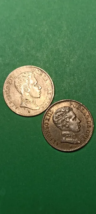 2 Monedas 1 Céntimo España 1906